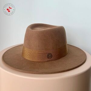 Maison Michel André Felt Fedora in Brown
